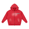 Sunfade Two-way Zipper Boxy Fleece Hoodie