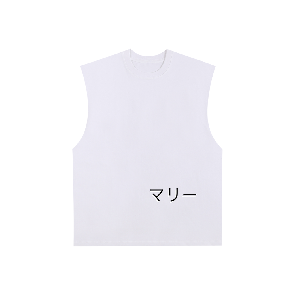 Raw Edge Cotton Tank Top