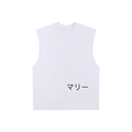 Raw Edge Cotton Tank Top