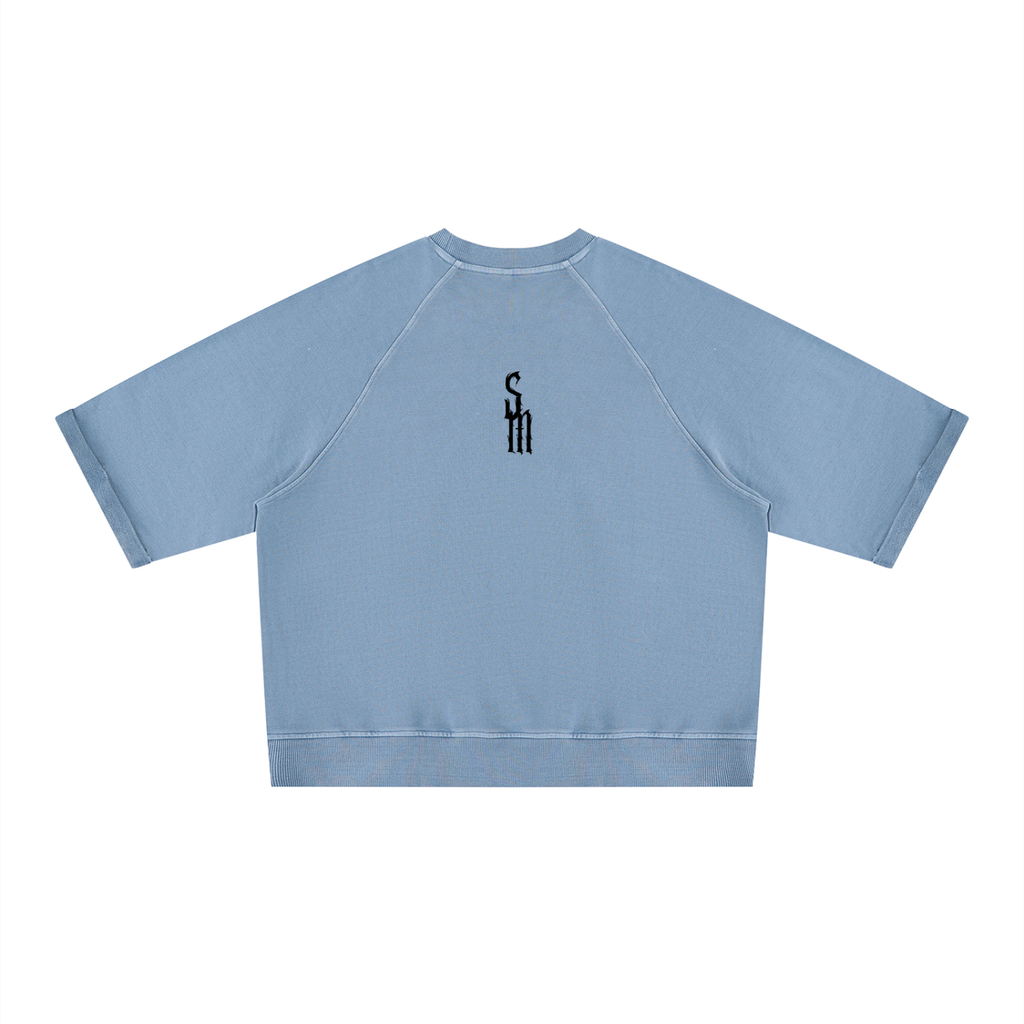 Unisex Vintage Wash Boxy Short Sleeve Sweatshirt