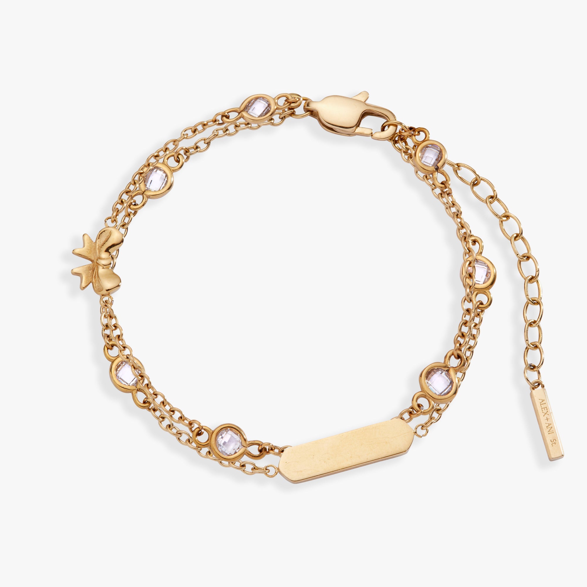 Bow Chain Double Strand Bracelet