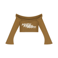 Women's Off-the-Shoulder Bell Sleeve Crop T-Shirt