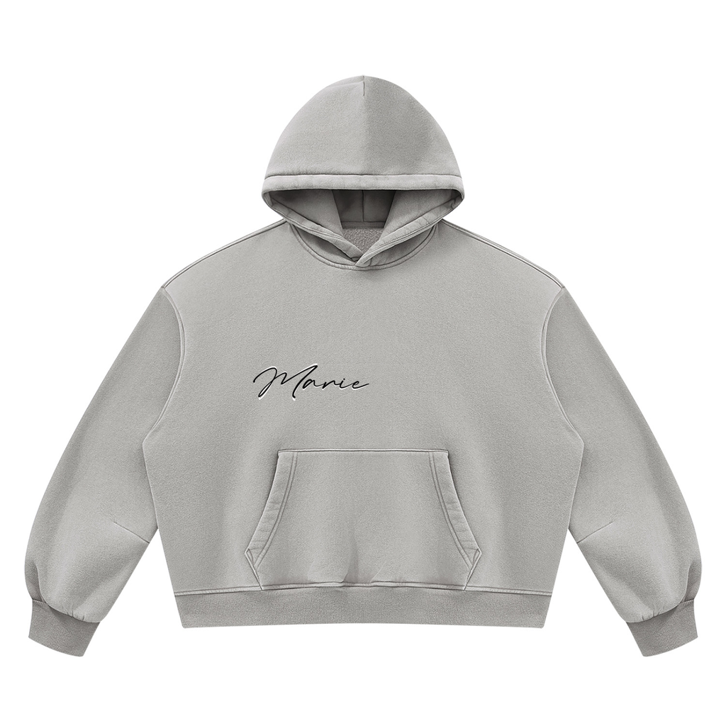 Unisex Vintage Wash Boxy Fleece Hoodie