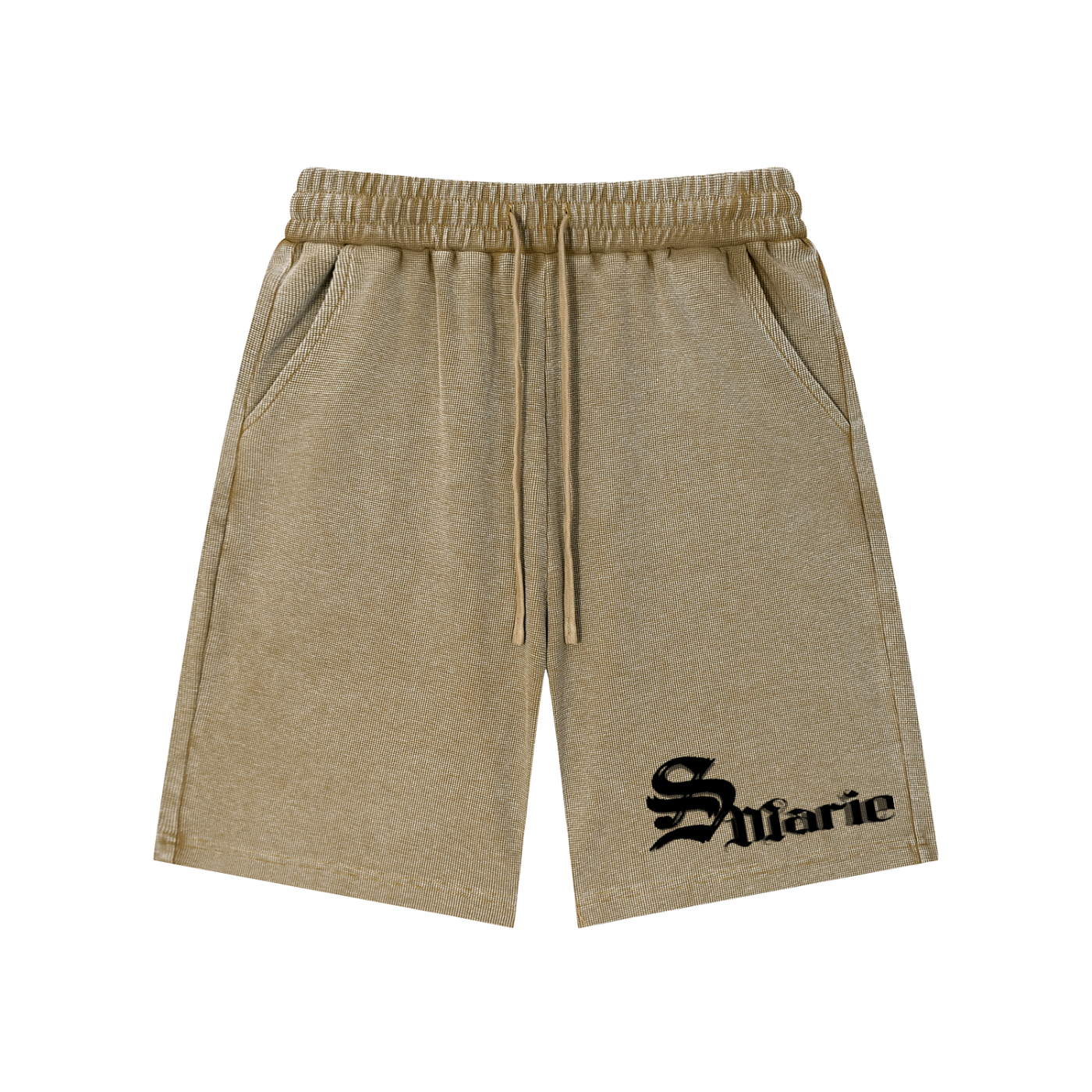 Mineral Wash Waffle Knit Shorts