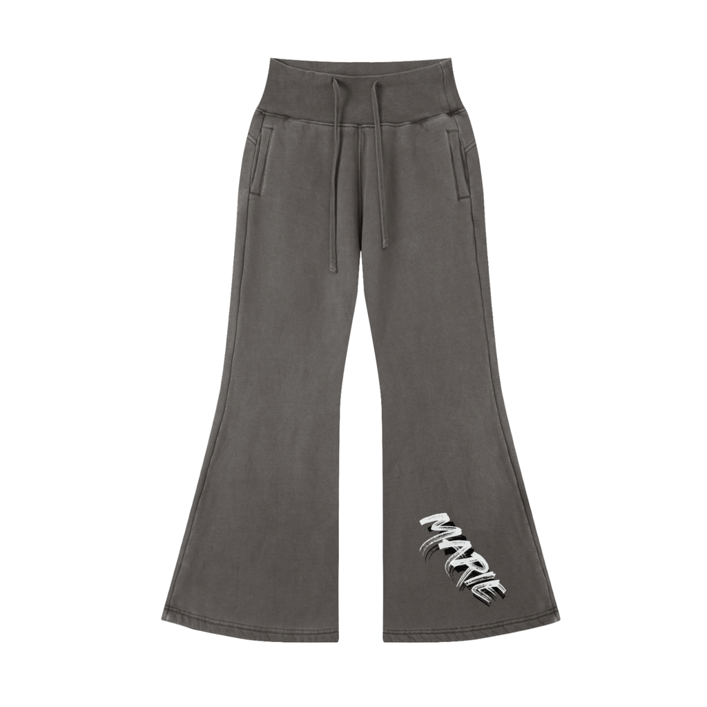 Vintage Washed Flared Fleece Pants