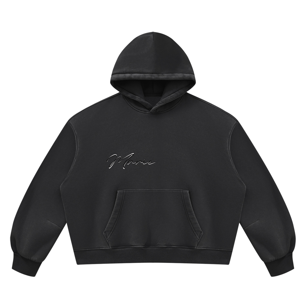 Unisex Vintage Wash Boxy Fleece Hoodie