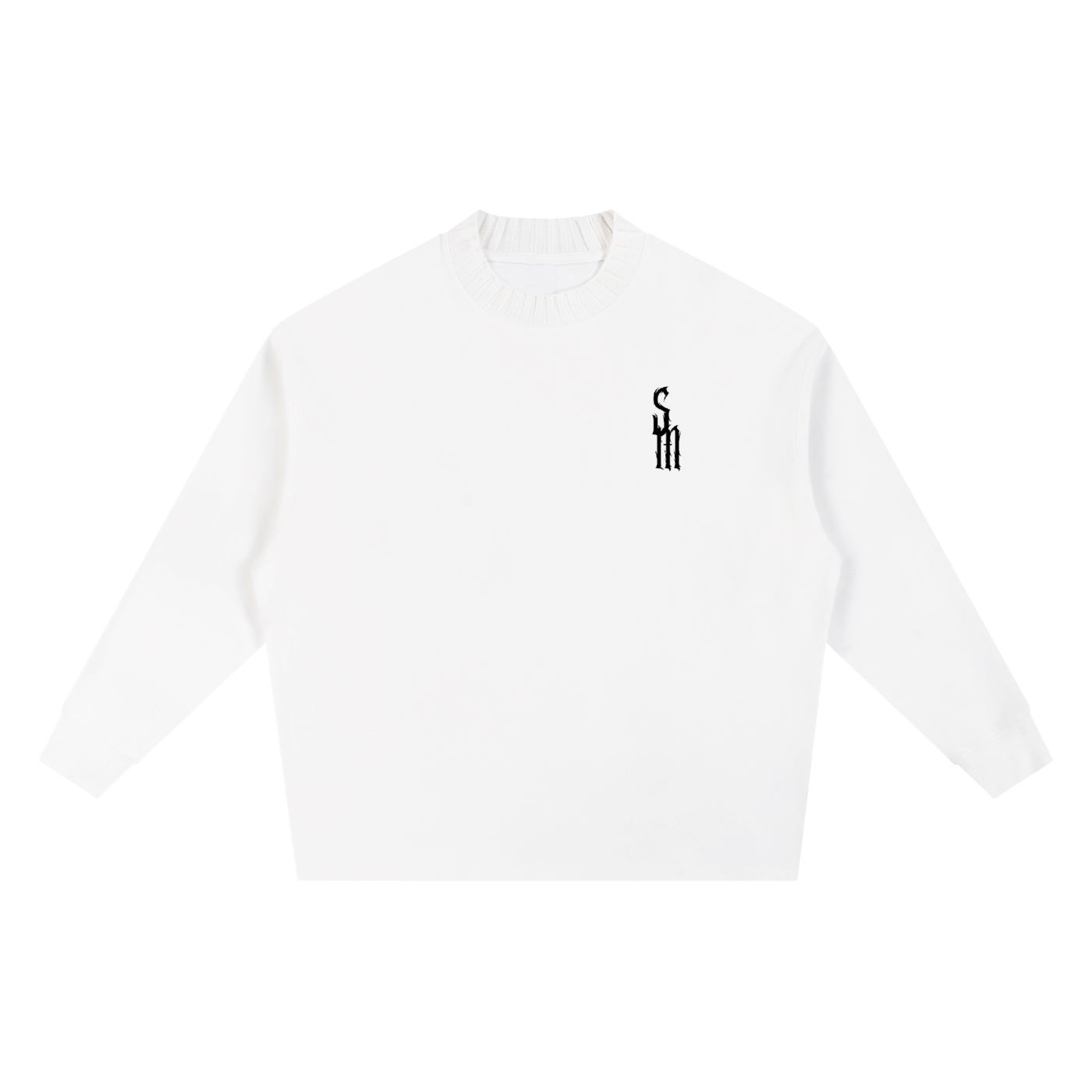 Knitted Round Neck Oversize Sweatshirt