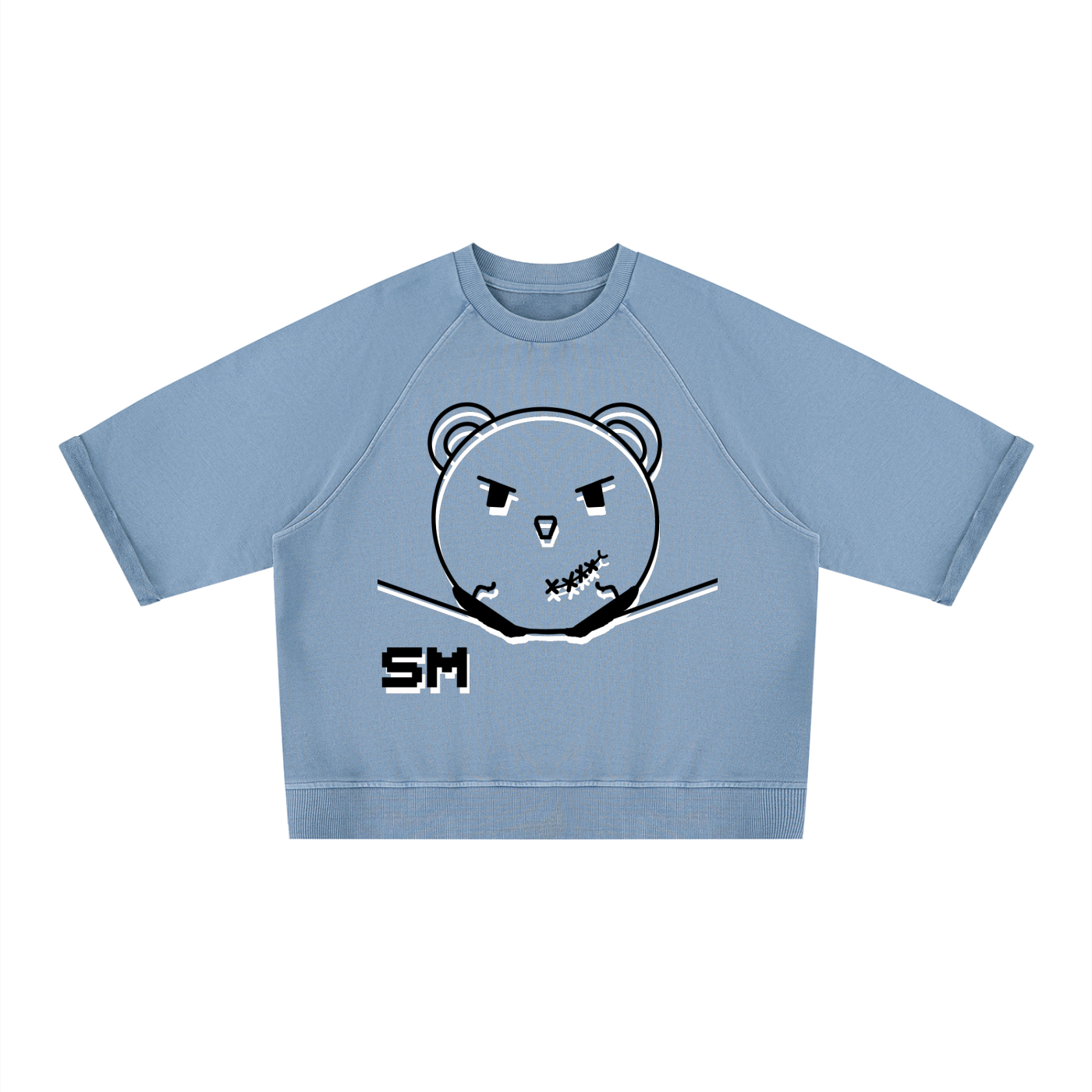 Unisex Vintage Wash Boxy Short Sleeve Sweatshirt