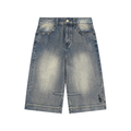 Vintage Wash Baggy Denim Shorts