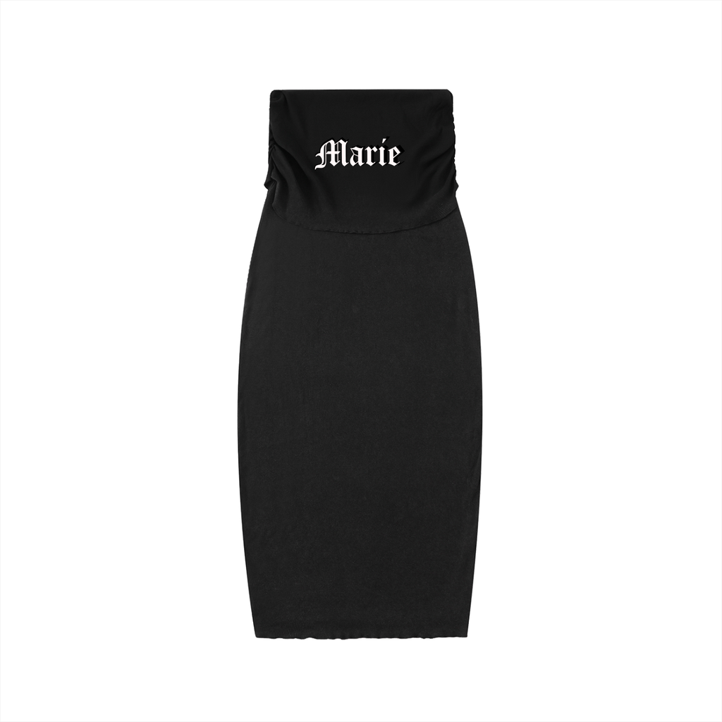 Dyed Washed Straight Hip-Hugging Slim Maxi Skirt