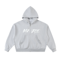 Fleeced Full-Zip Boxy Hoodie
