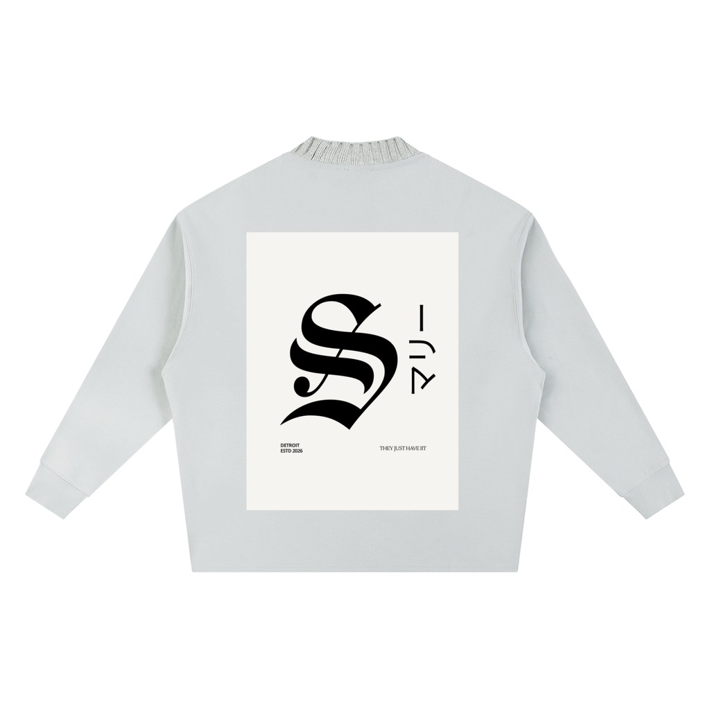 Knitted Round Neck Oversize Sweatshirt