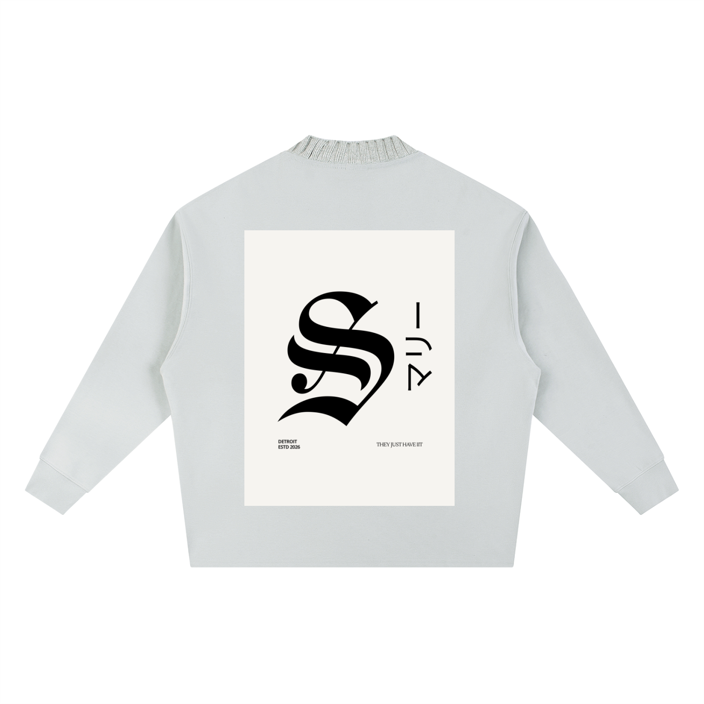 Knitted Round Neck Oversize Sweatshirt