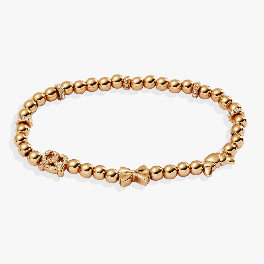 'Carbs are My Love Language' Beaded Stretch Bracelet
