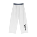 Plaid Contrast Waist Pants