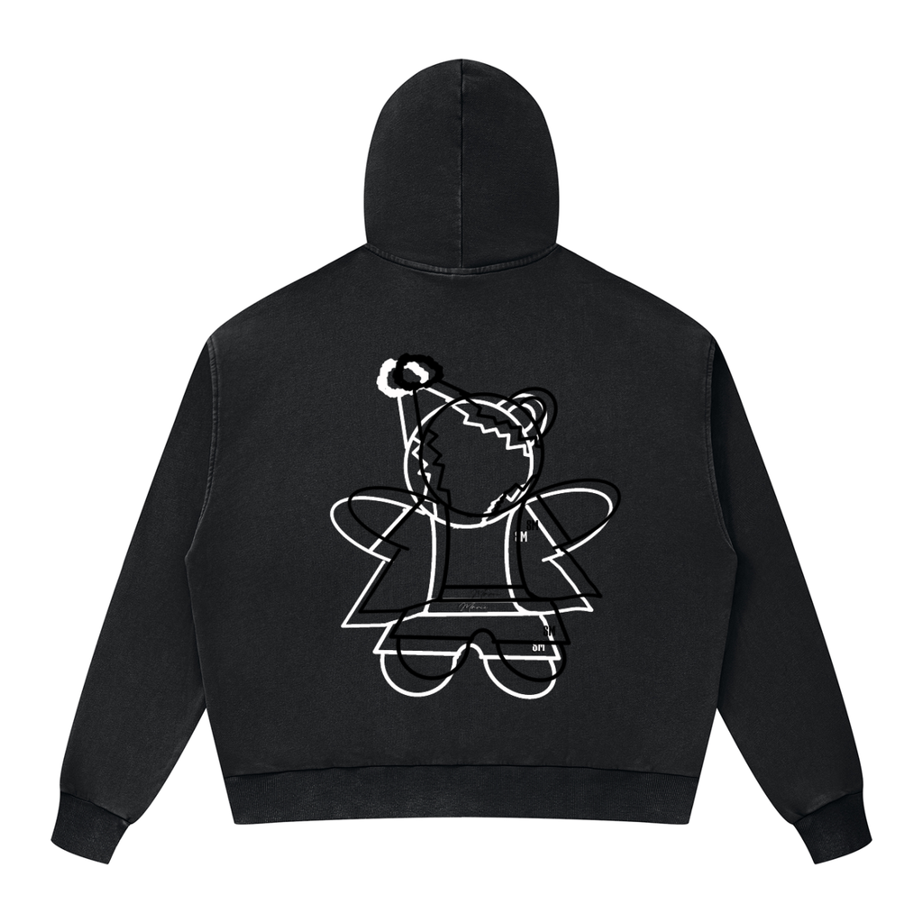 Unisex Mineral Wash Boxy Full Zip Hoodie
