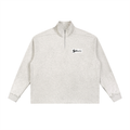 Half-Zip Rolled Edge Fleece Sweatshirt