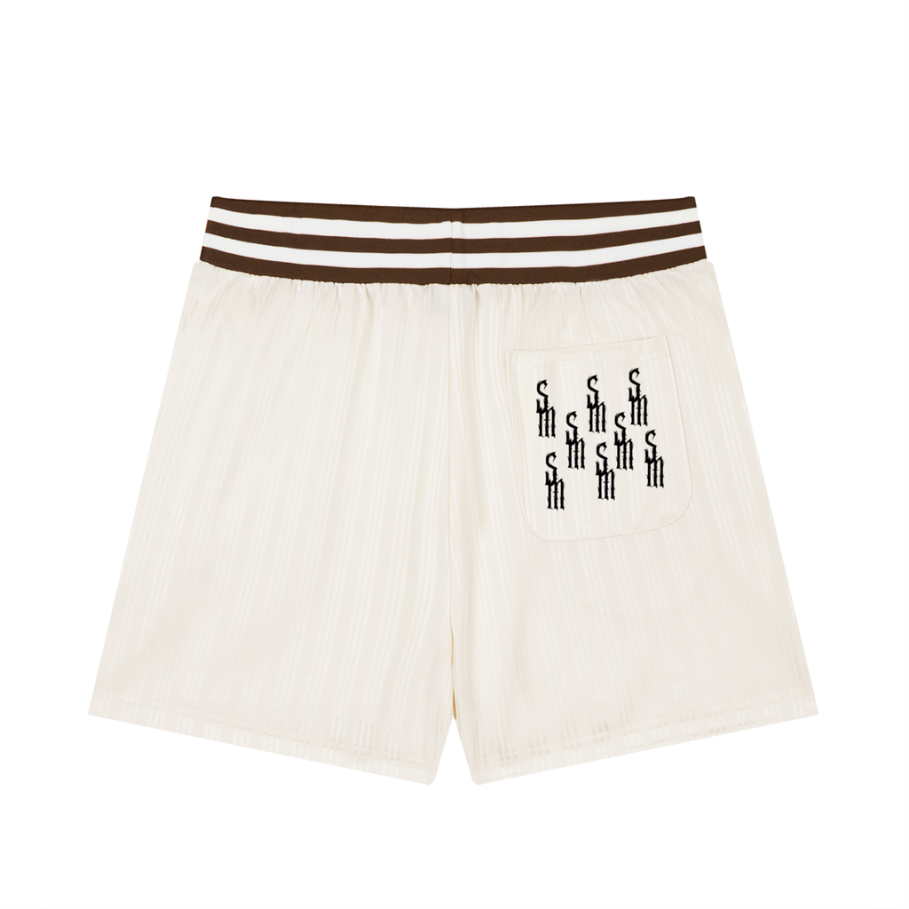 Unisex Striped Drawstring Shorts