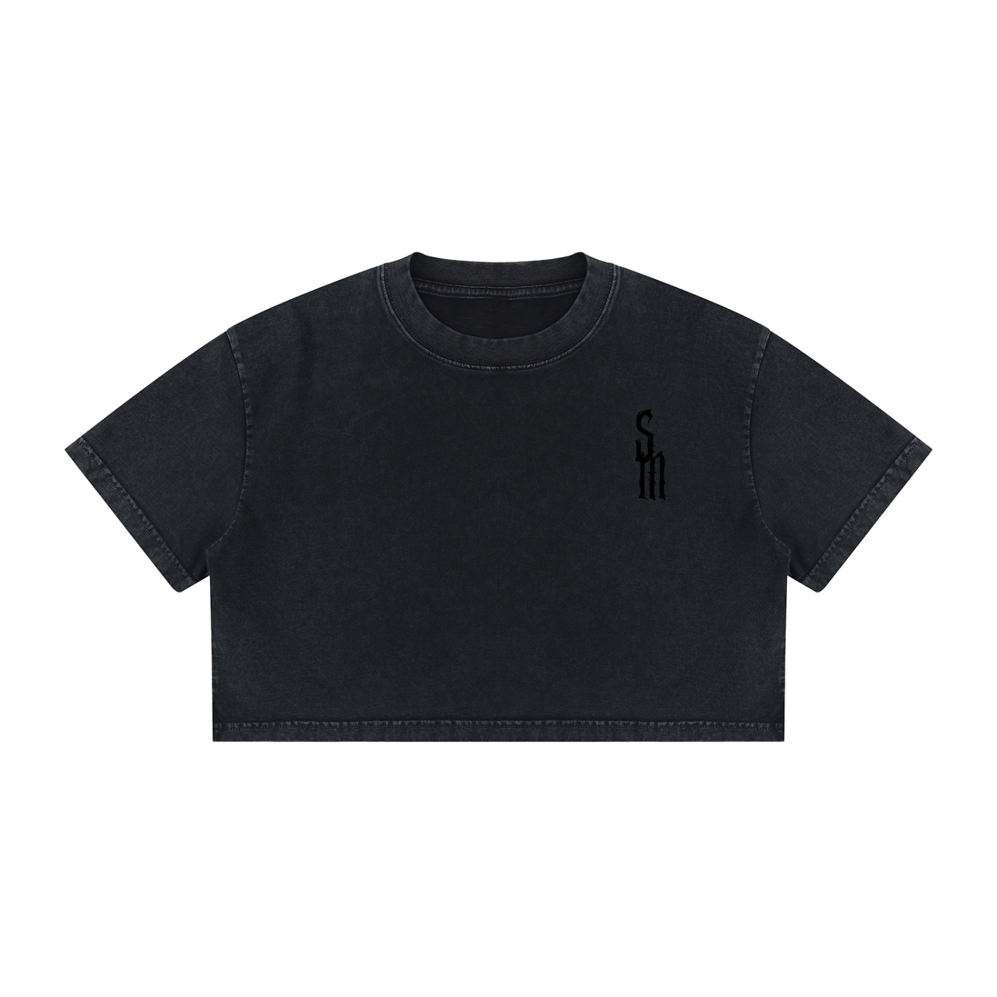 Women's Mineral Wash Cotton Crop T-Shirt
