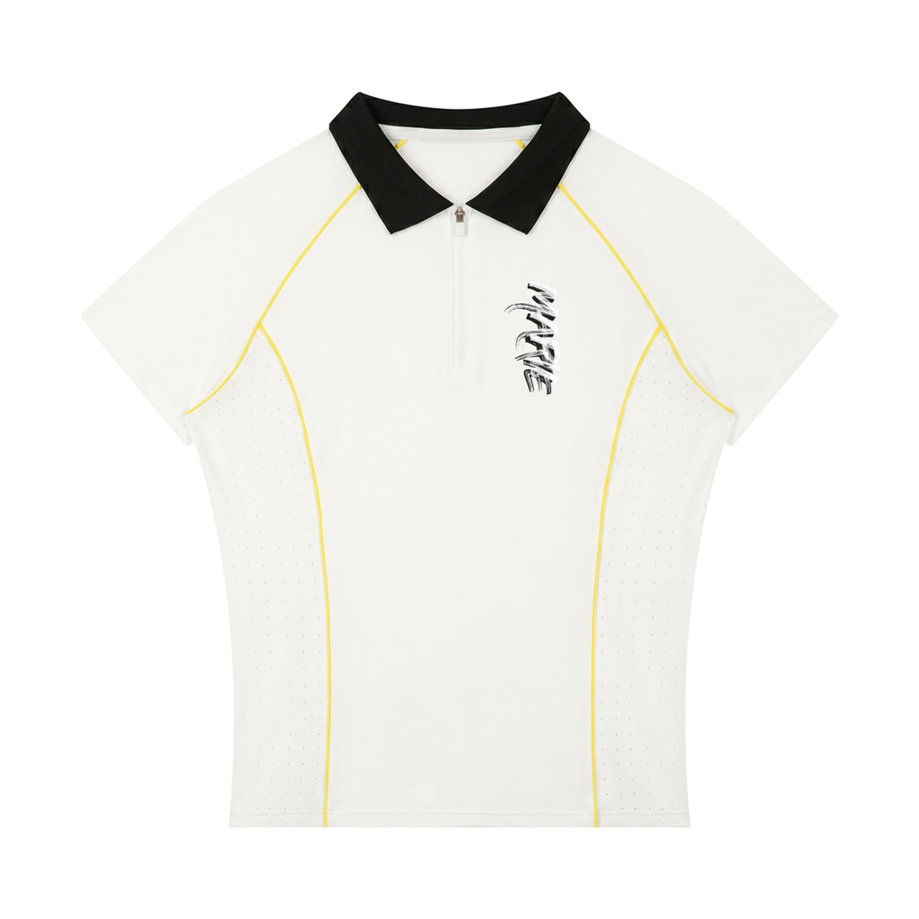 Women’s Slim Fit Quarter-Zip Polo Shirt