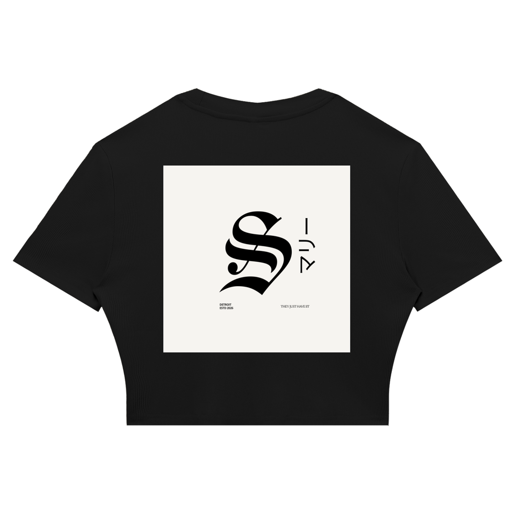 Women's Slim Ribbed Crop T-Shirt