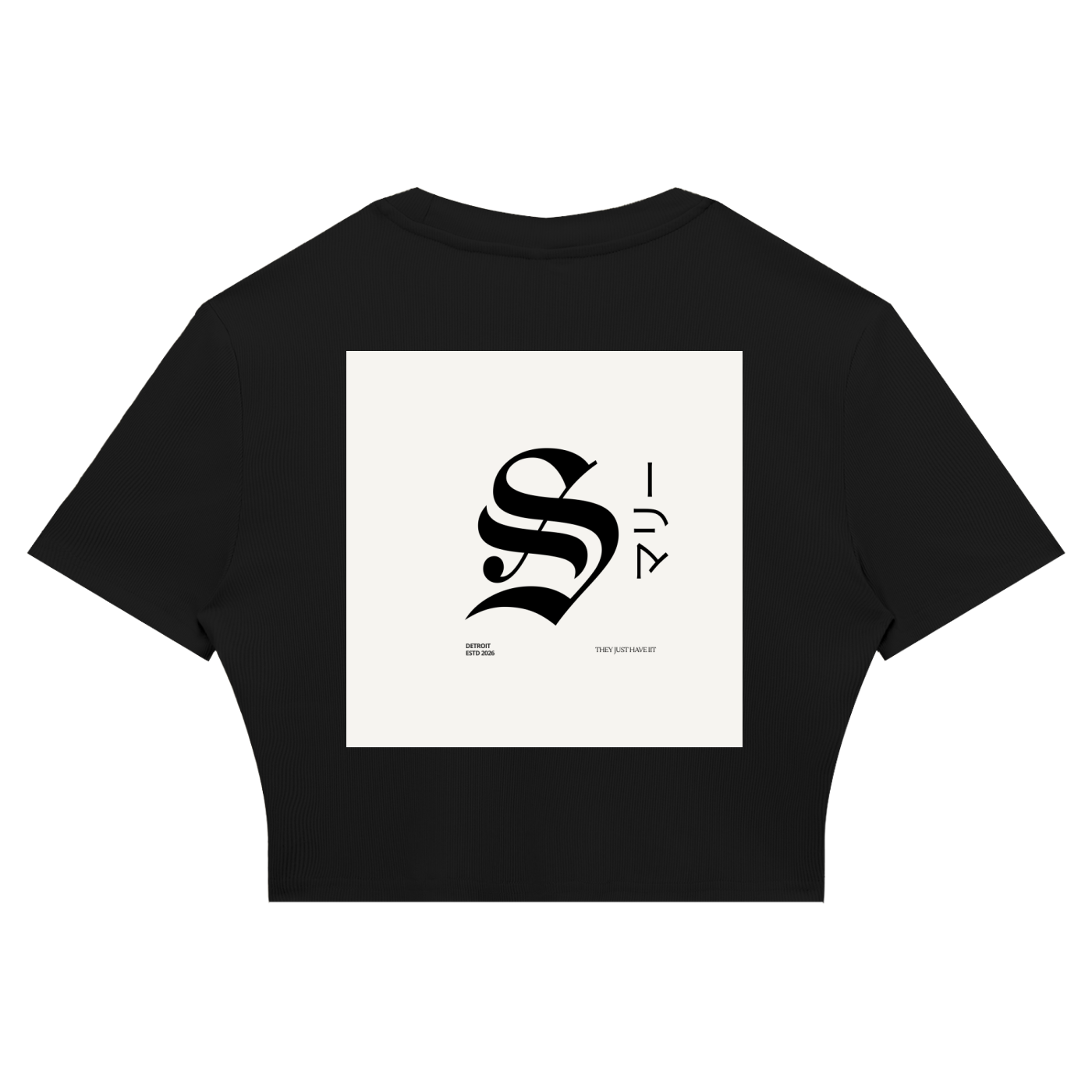 Women's Slim Ribbed Crop T-Shirt