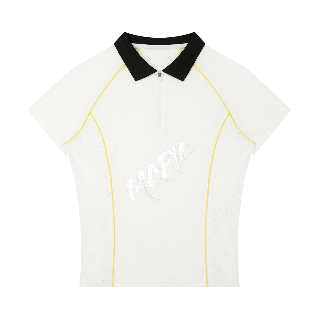 Women’s Slim Fit Quarter-Zip Polo Shirt
