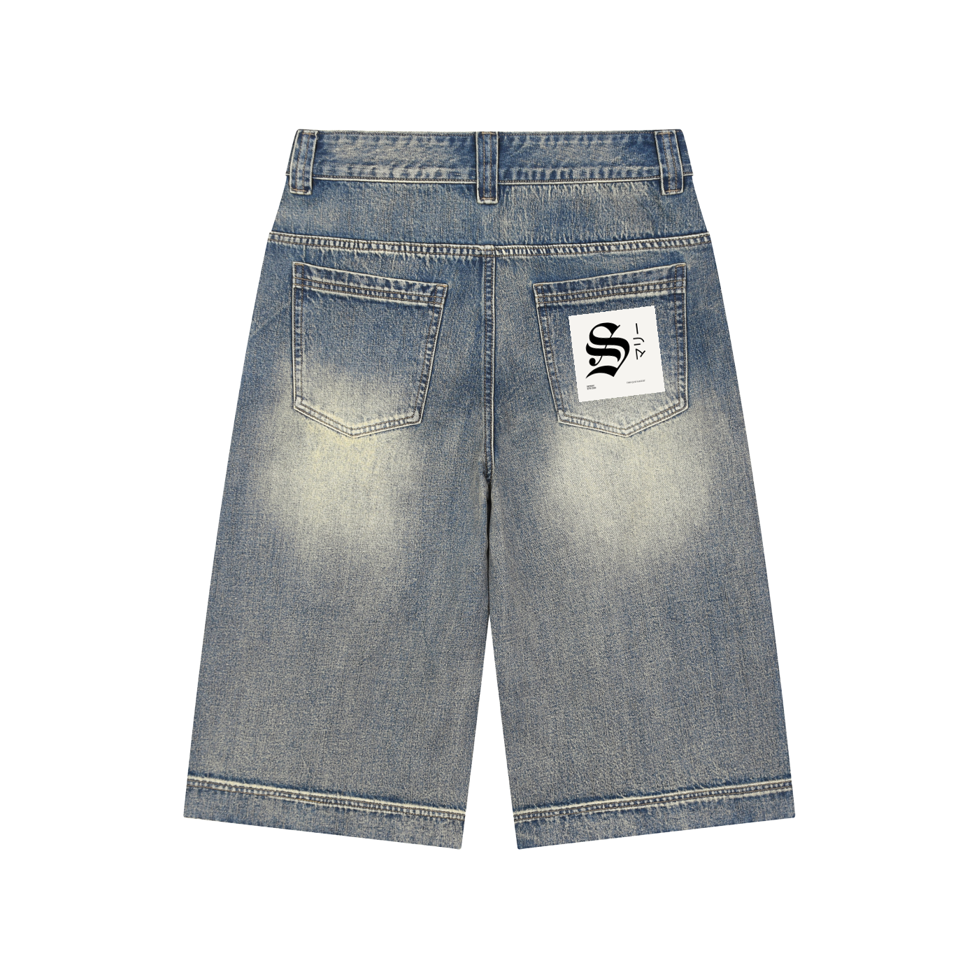 Vintage Wash Baggy Denim Shorts