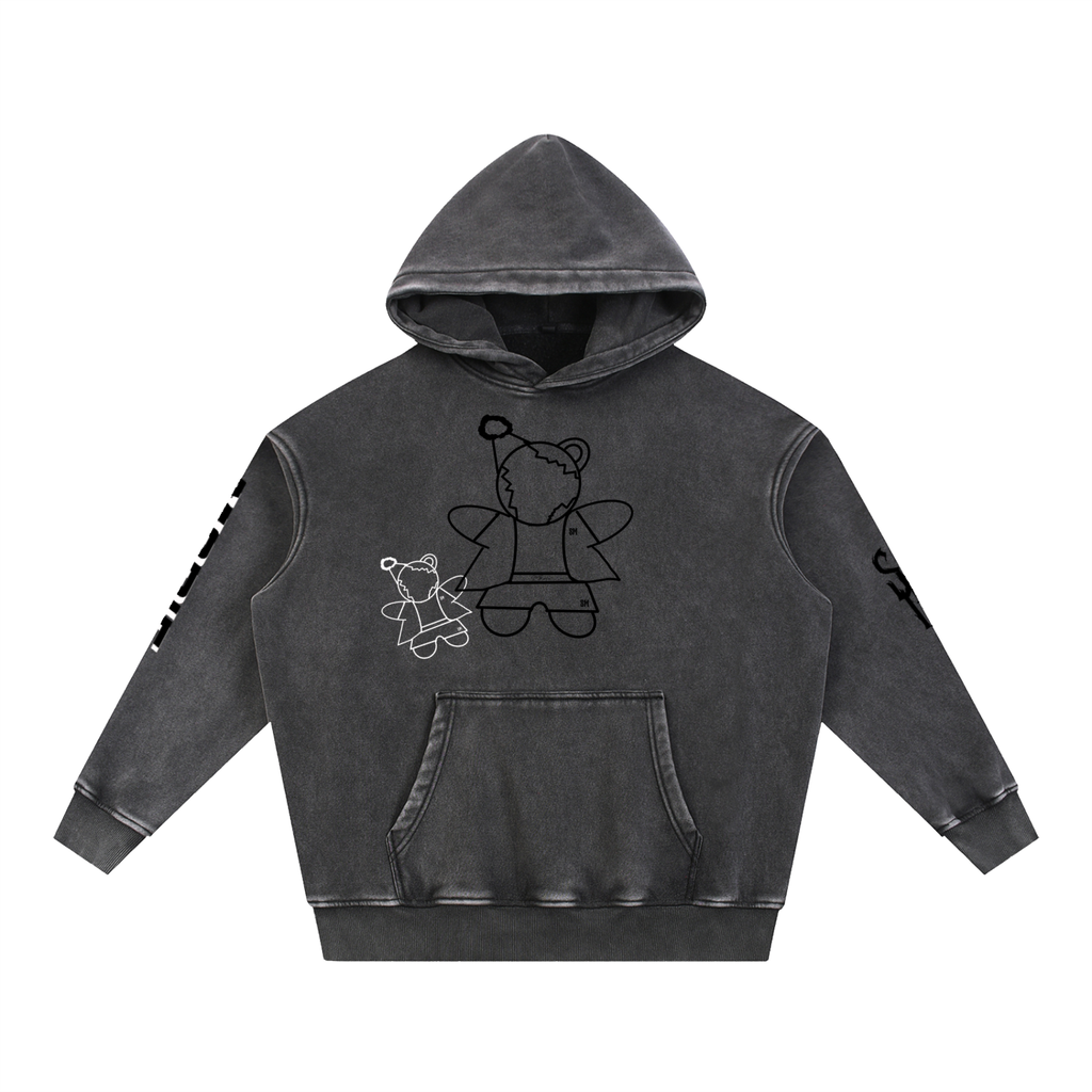 Snow Wash Fleece Oversize Hoodie