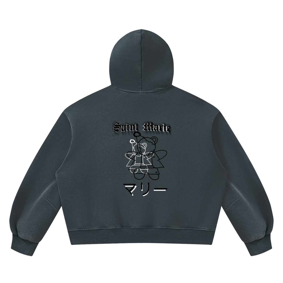 Unisex Vintage Wash Boxy Fleece Hoodie