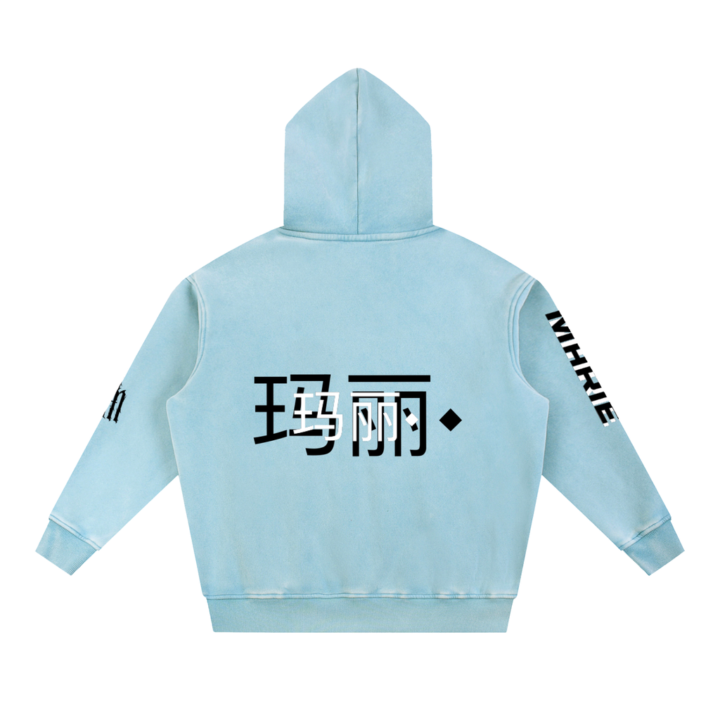 Snow Wash Fleece Oversize Hoodie
