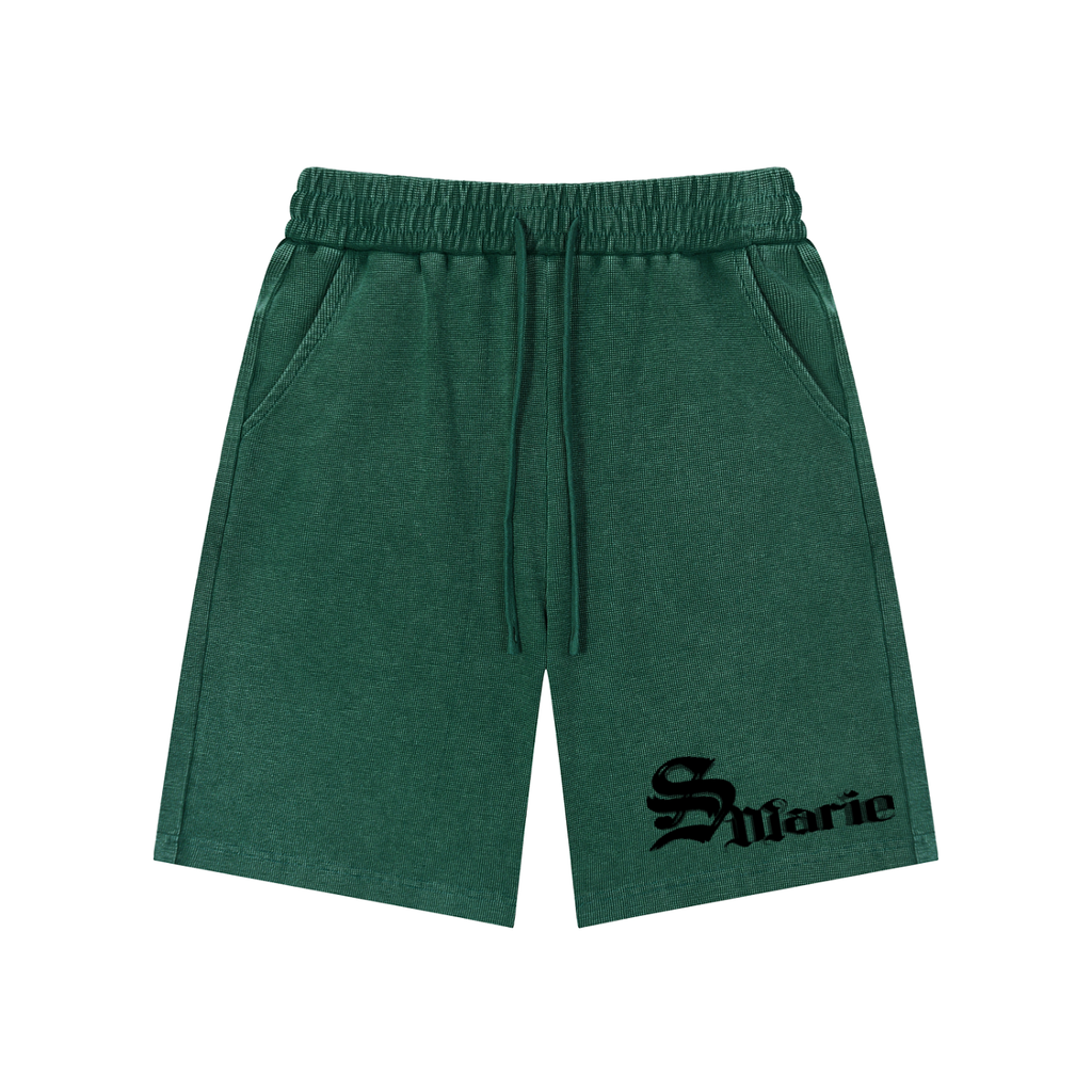 Mineral Wash Waffle Knit Shorts