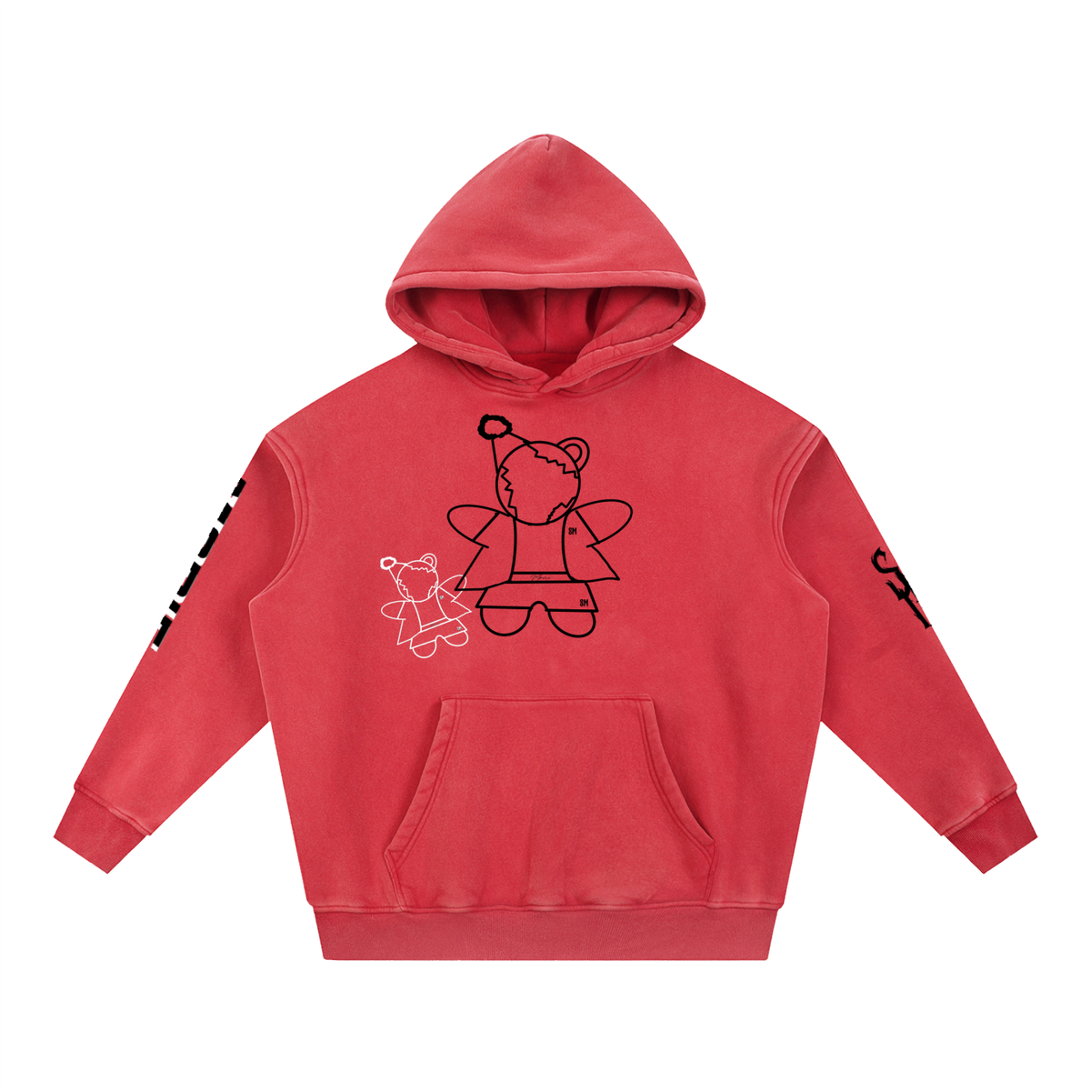 Snow Wash Fleece Oversize Hoodie