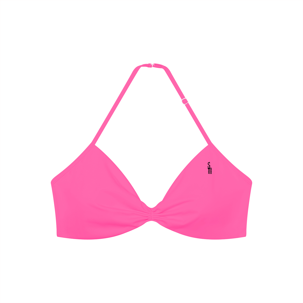 Women’s Ruched Halter-Neck Sports Bra