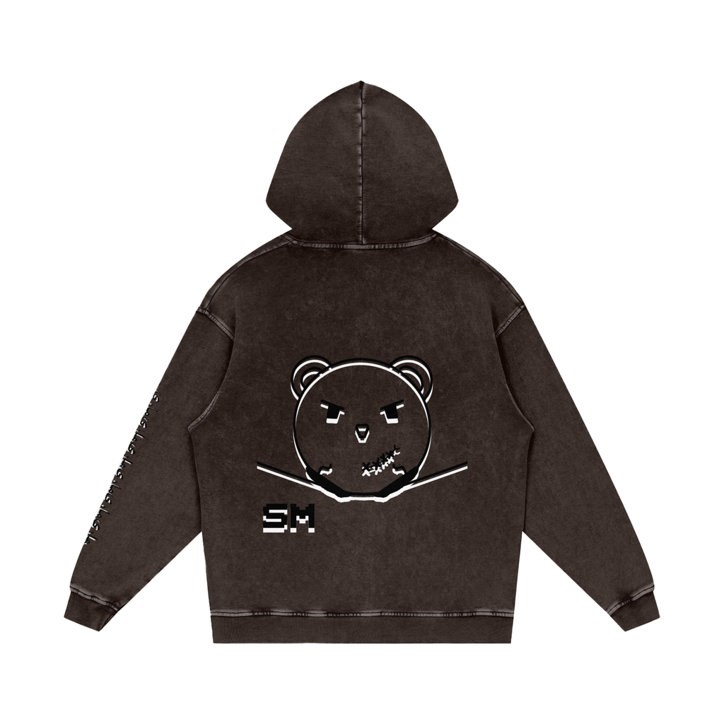 Snow Washed Loose Cotton Hoodie