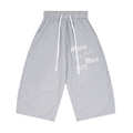 Unisex Plaid Loose Capri Shorts