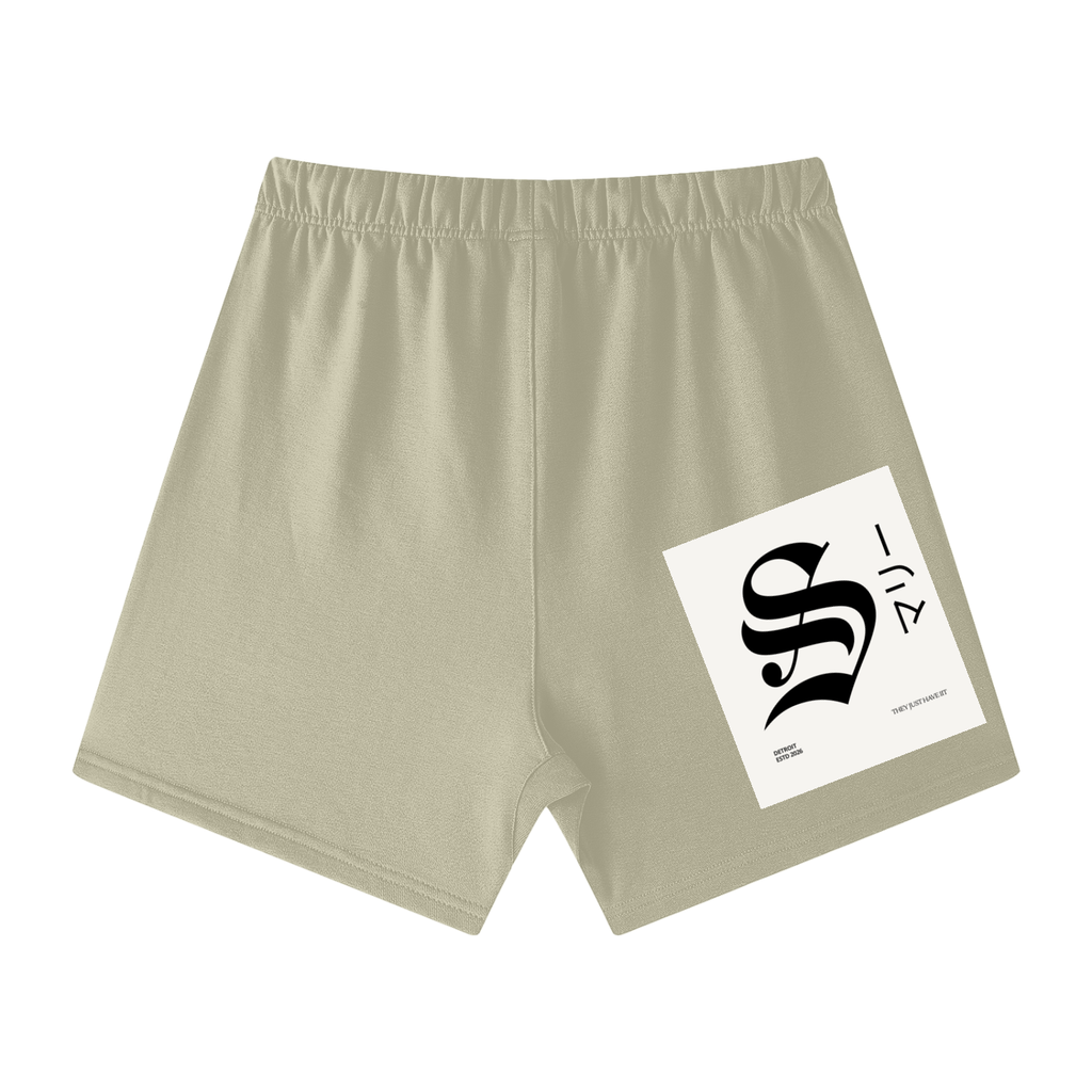 Unisex Earth Tone Loose Fit Cotton Shorts