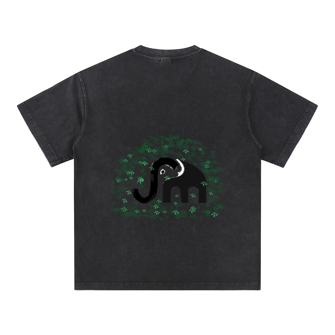 Snow Washed V-Neck Cotton T-Shirt
