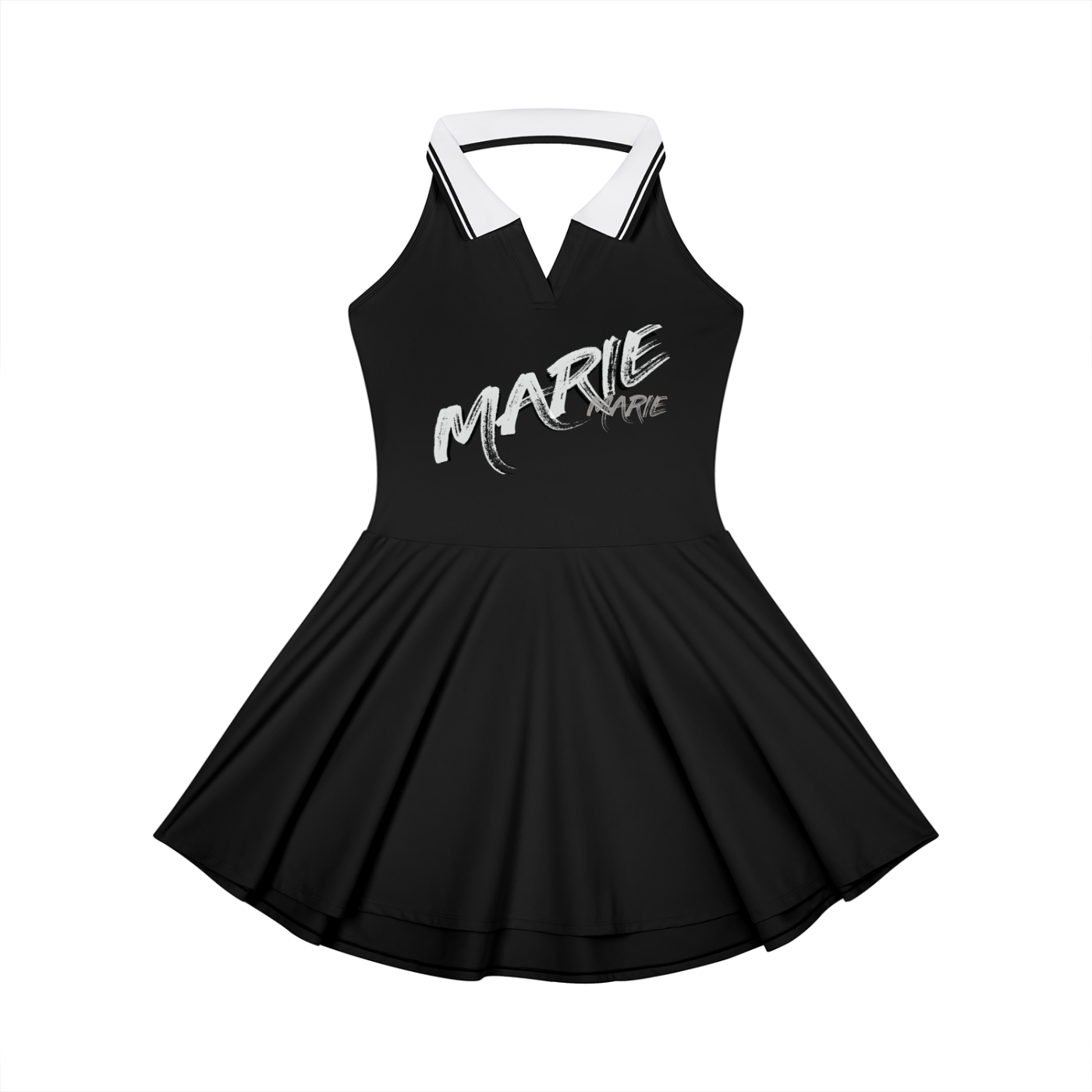 Women's Collared Halter A-Line Tennis Dress