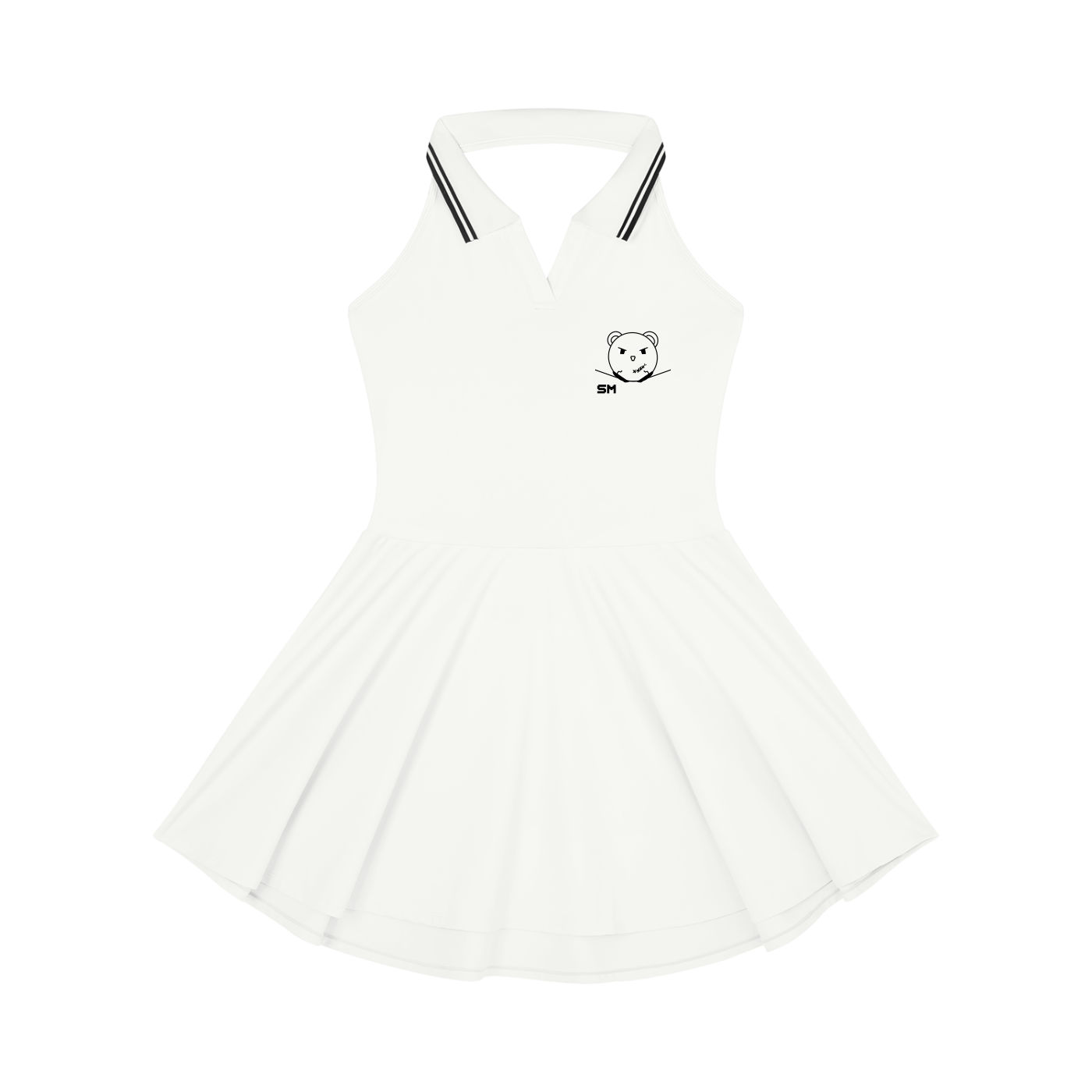 Women's Collared Halter A-Line Tennis Dress