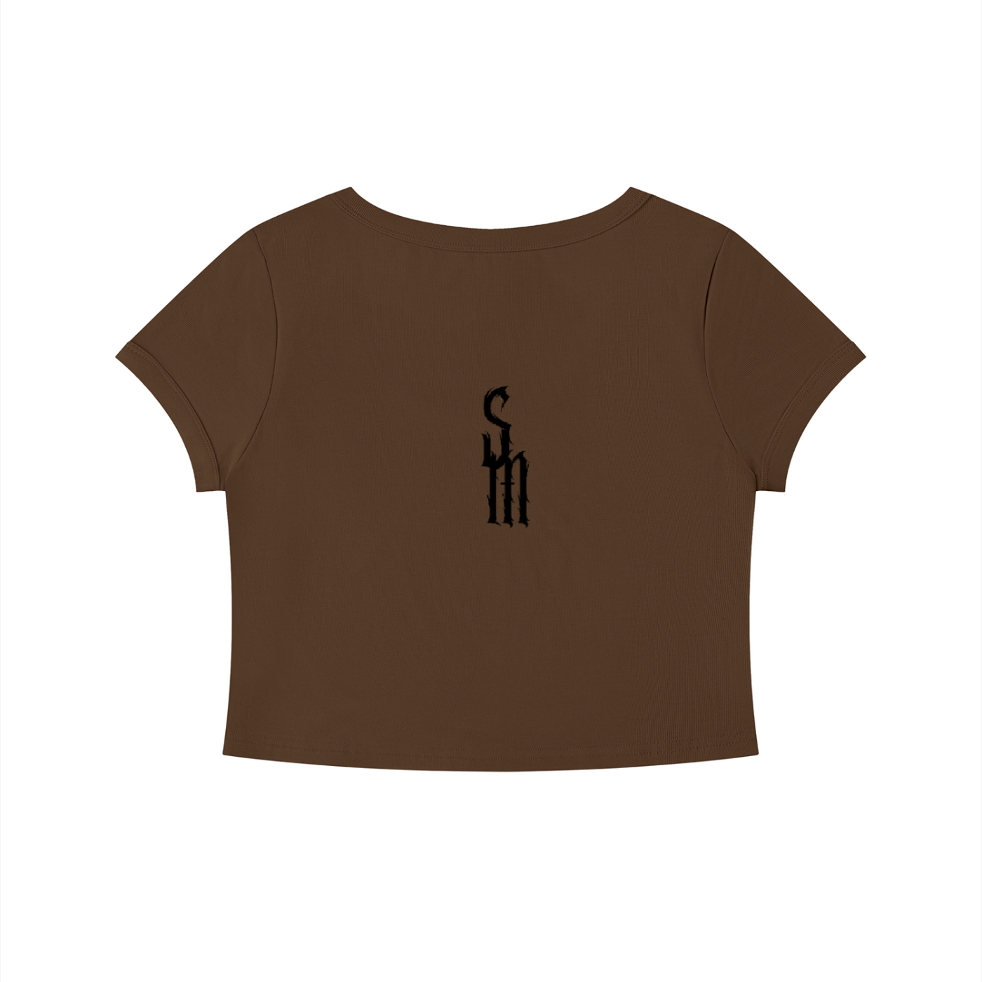 Women's Solid Color Slim Crop T-Shirt