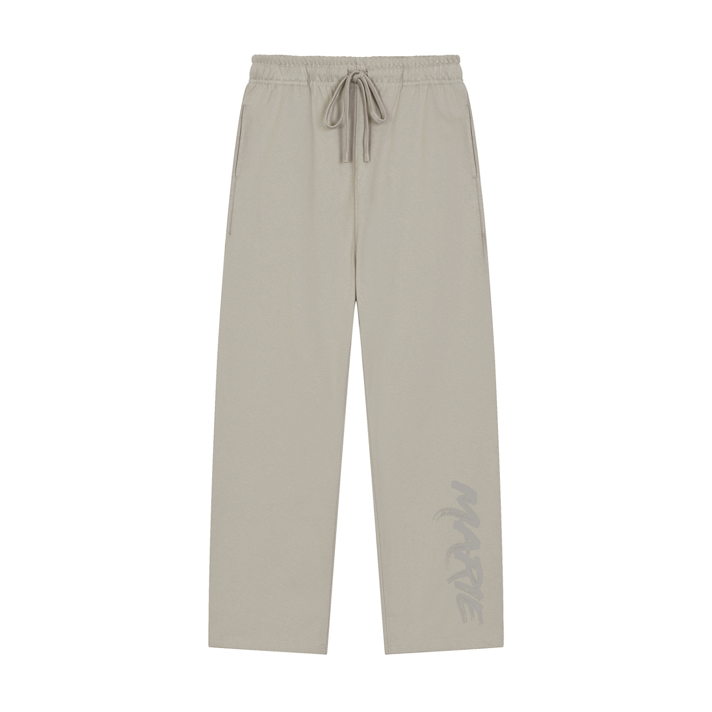 Solid Color Straight-Leg Sweatpants