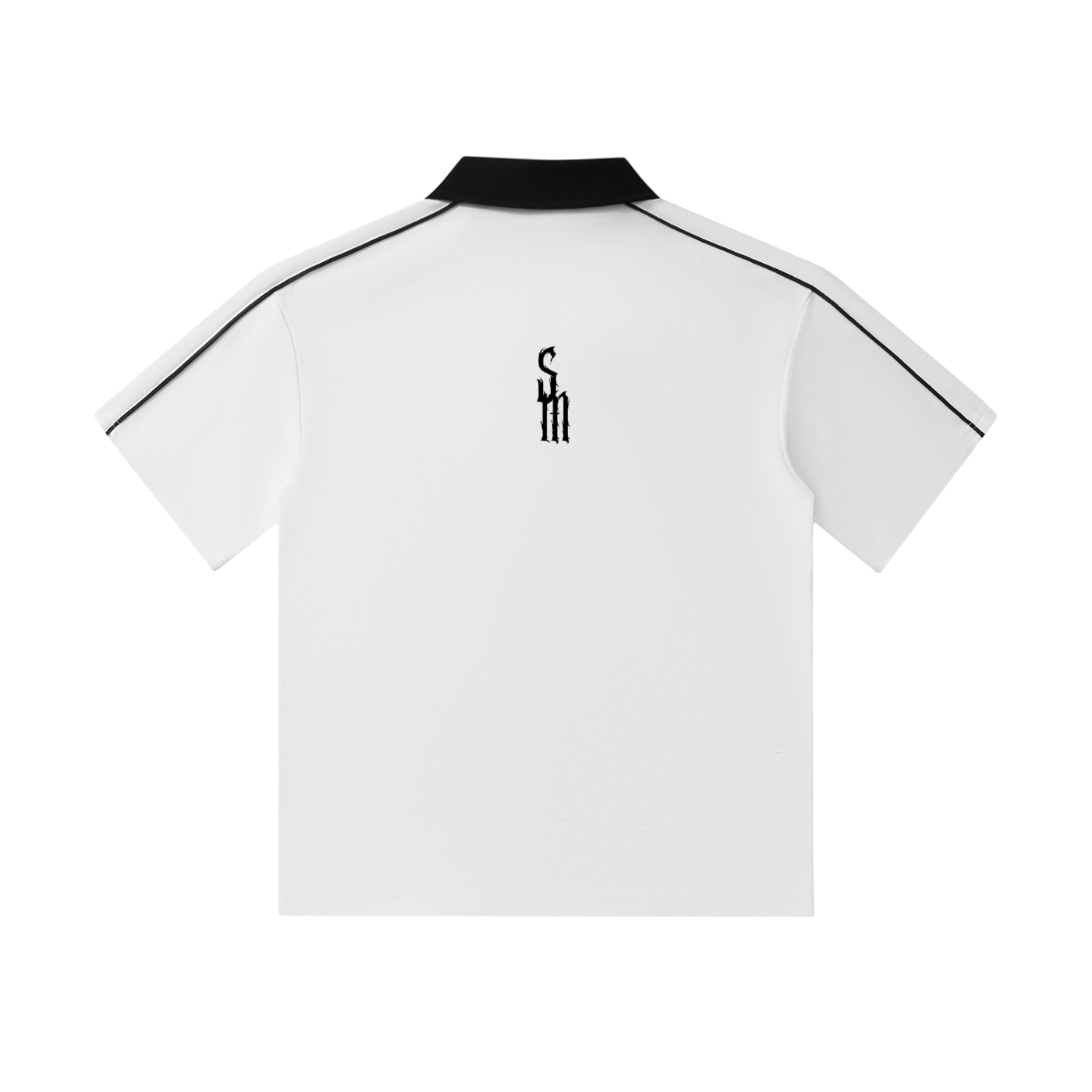 Contrast Collar Short-Sleeve Polo Shirt