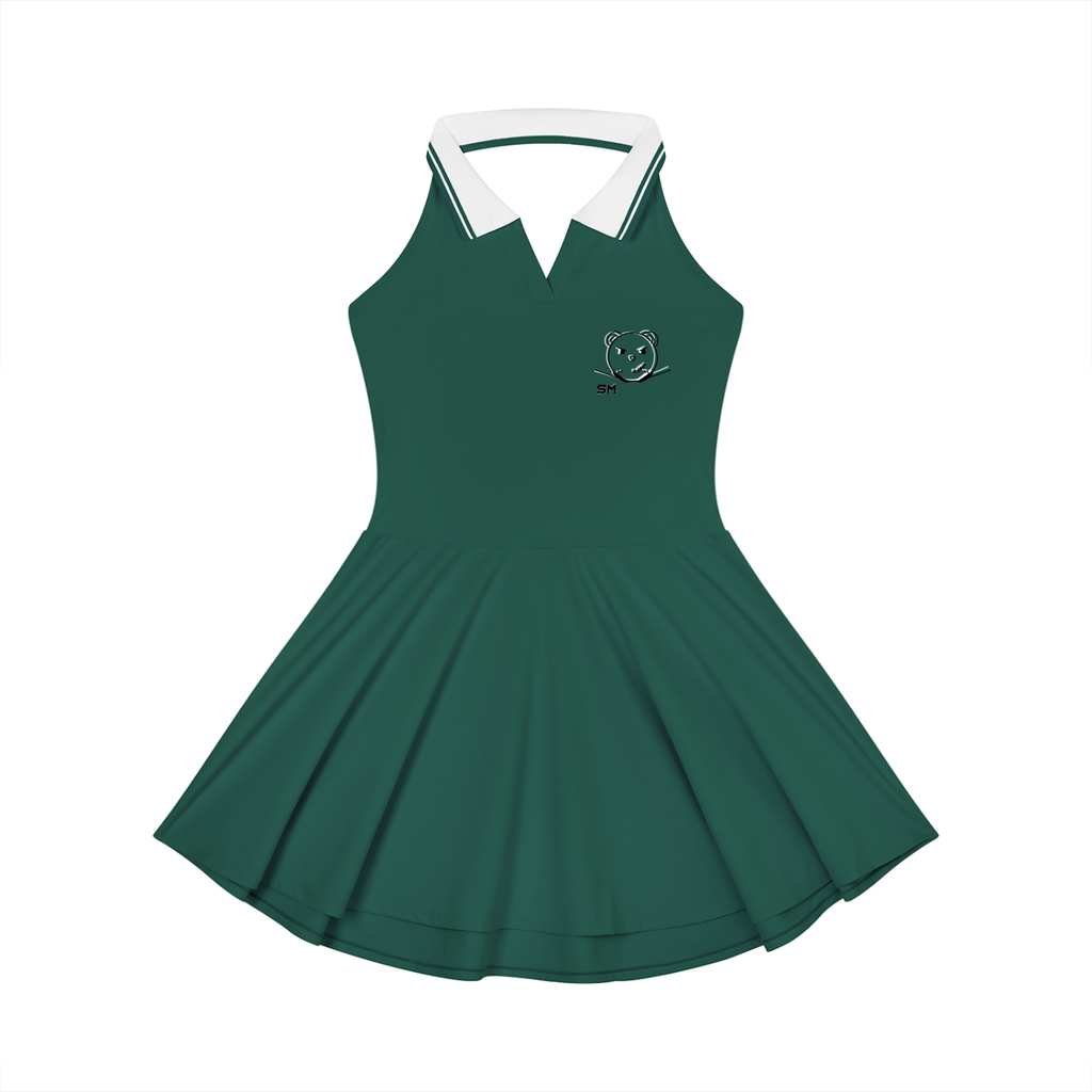 Women's Collared Halter A-Line Tennis Dress