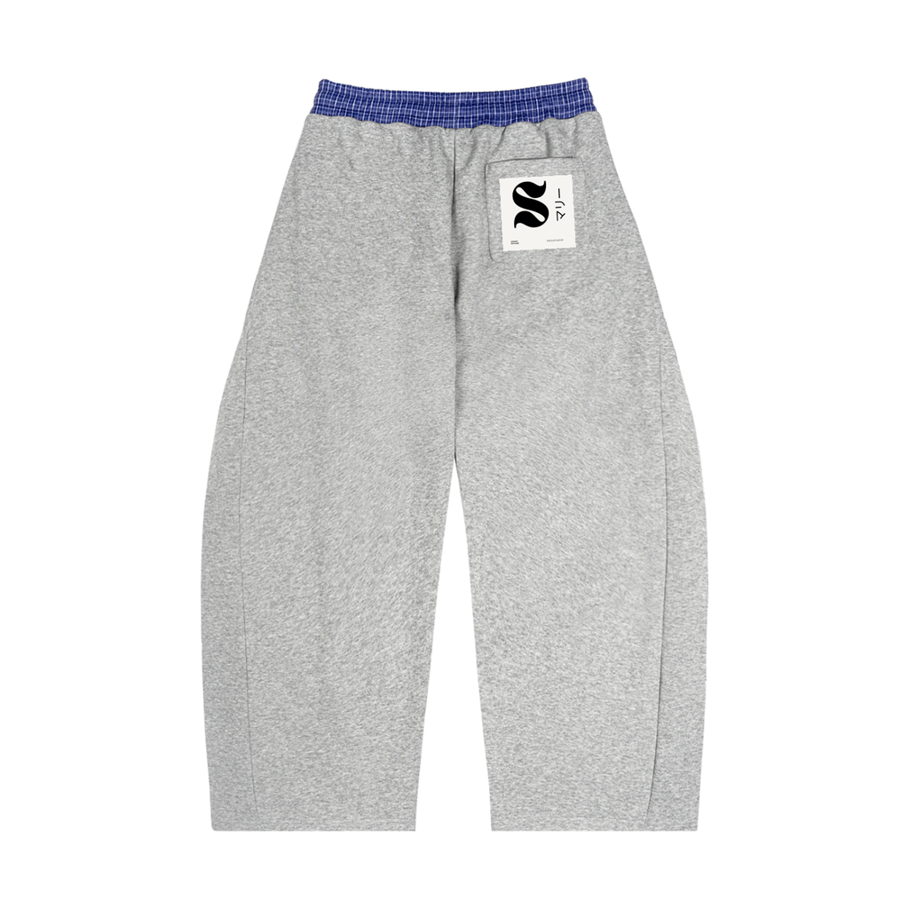 Plaid Waistband Barrel Sweatpants