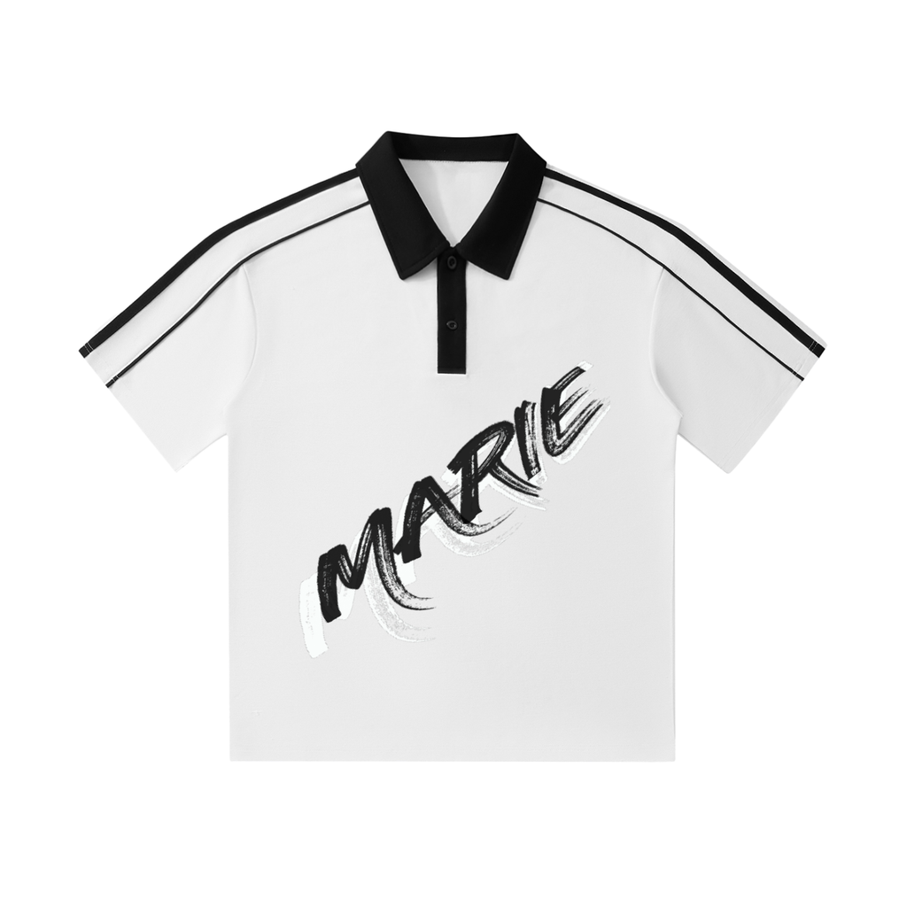 Contrast Collar Short-Sleeve Polo Shirt