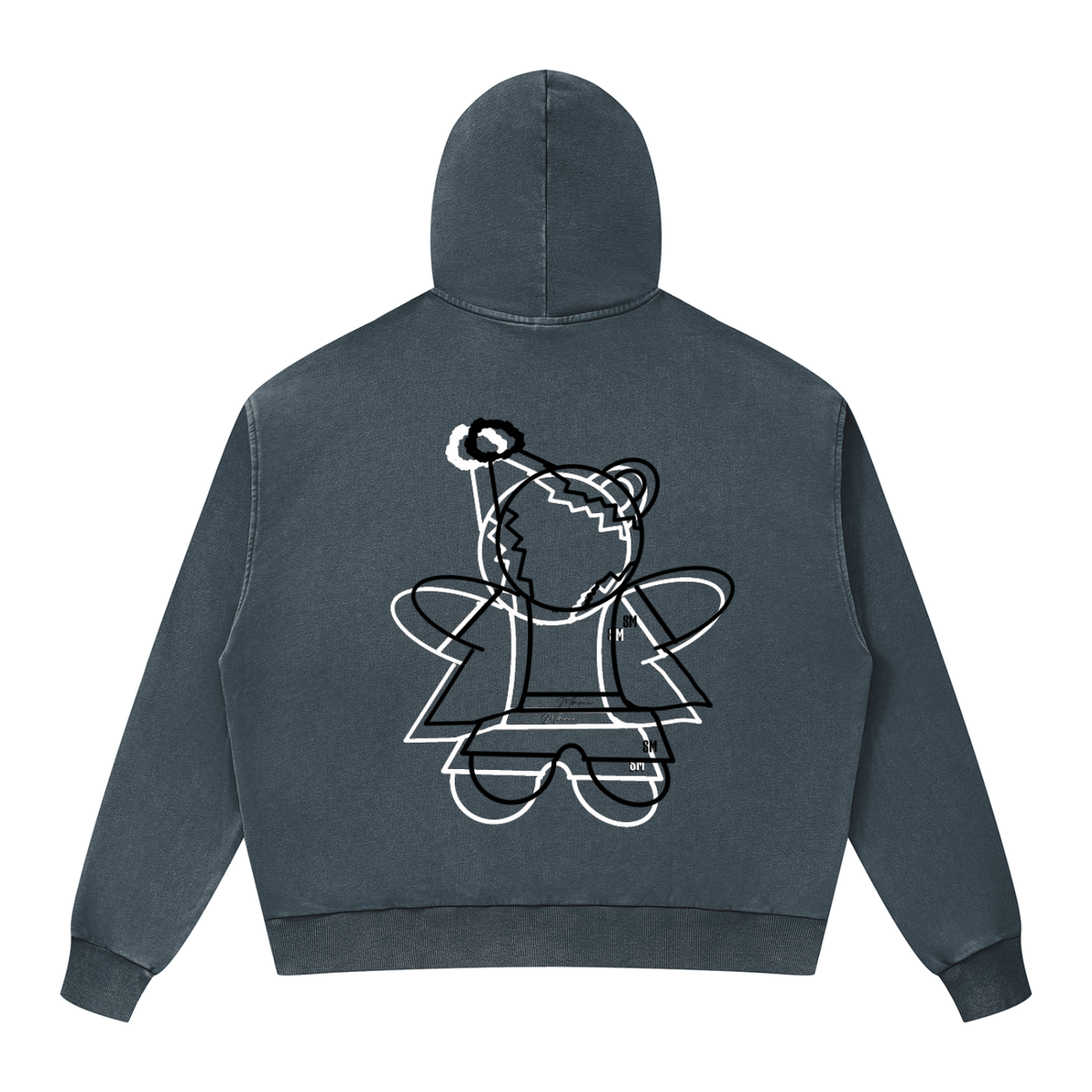 Unisex Mineral Wash Boxy Full Zip Hoodie