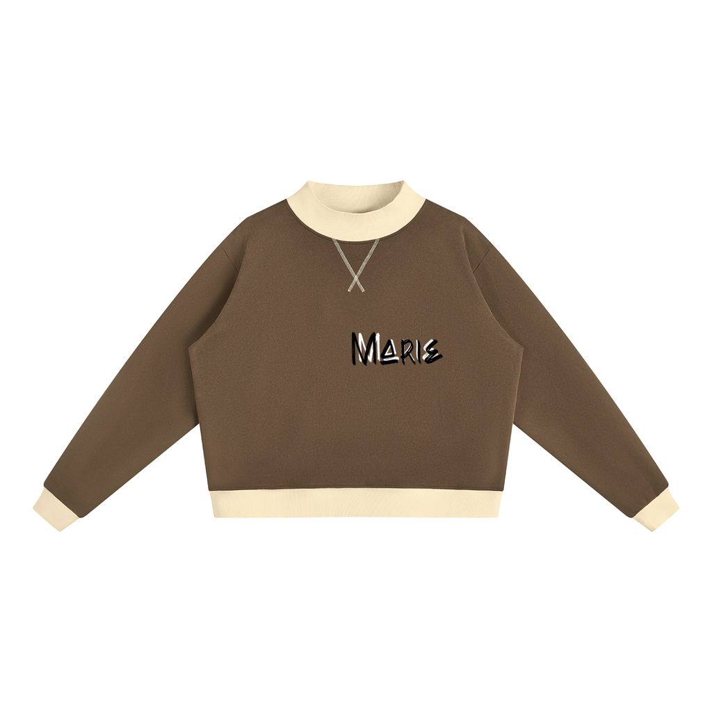 Women’s Mock Neck Crewneck Sweatshirt