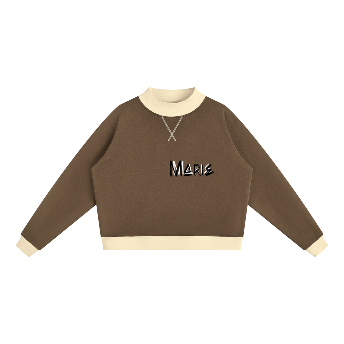Women’s Mock Neck Crewneck Sweatshirt