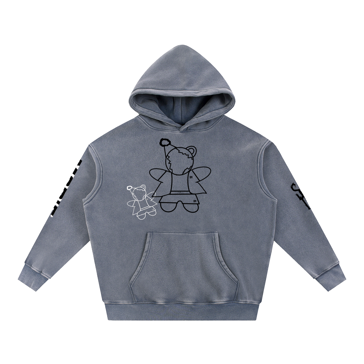 Snow Wash Fleece Oversize Hoodie